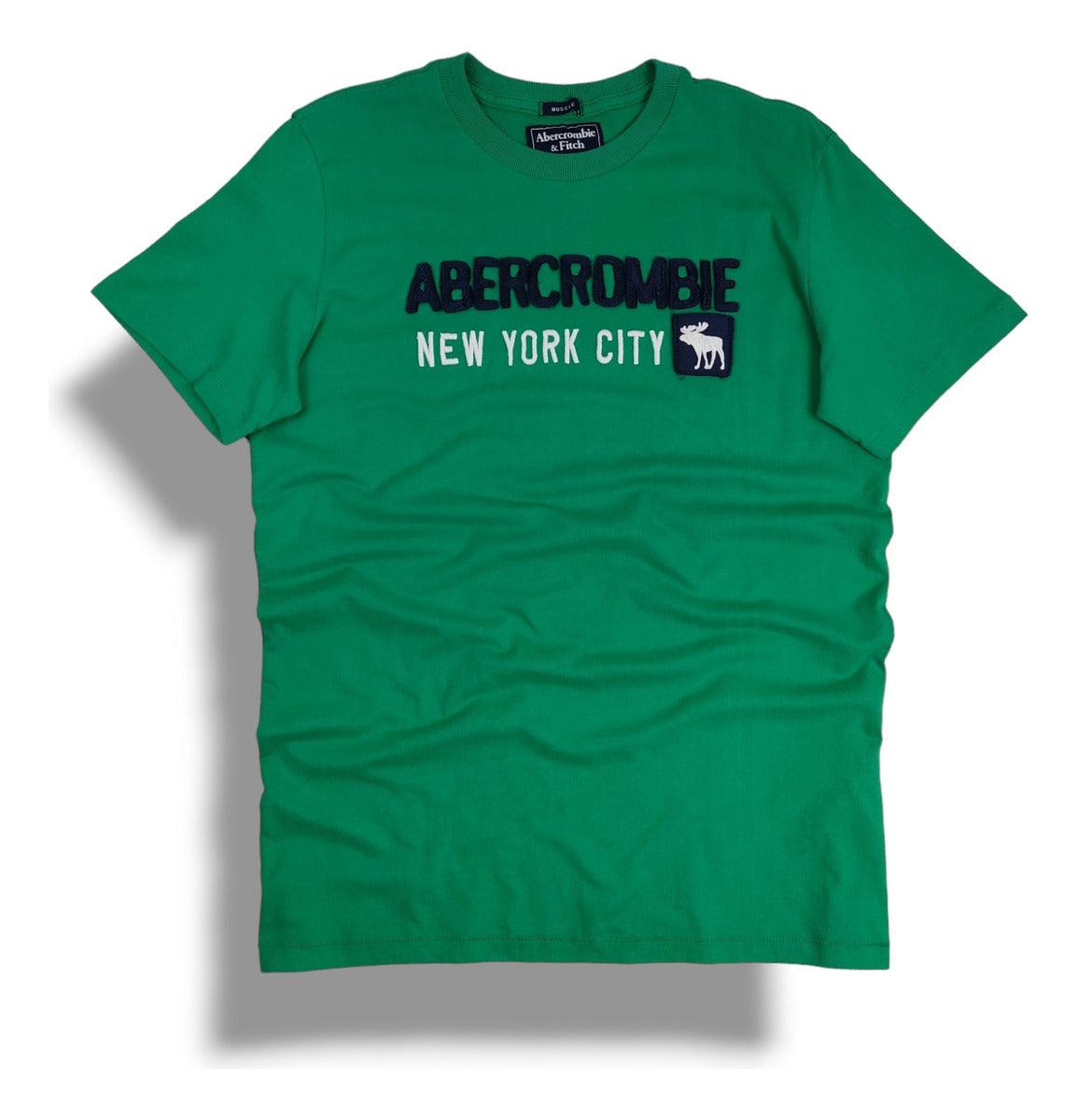 Camiseta Verde New York City - A&Fitch
